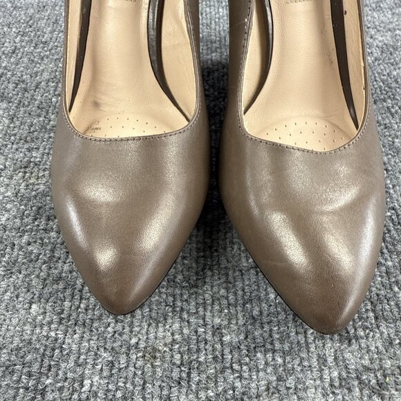 Clarks Raven Rise Brown Leather Wedge Heels - Picture 4 of 14